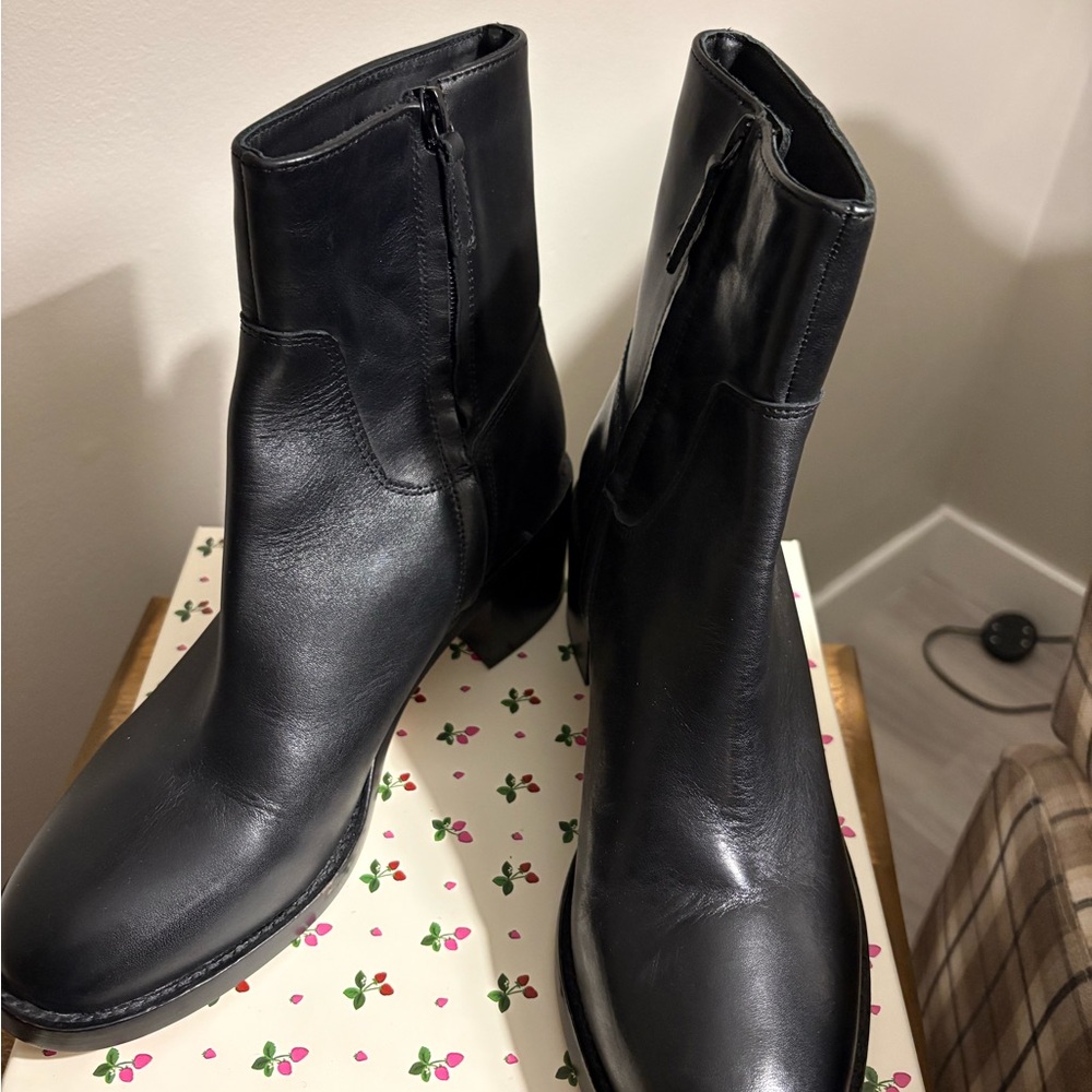 J. Crew Black Ankle Boots
